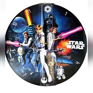 NEW Bandit 99089 Star Wars 13.5 Cordless Round Wall Clock A New Hope Lucas Films